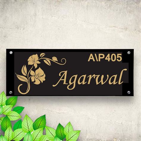 SIGNOOGLE Personalized Name Plates for Home Door Outdoor Customized ...