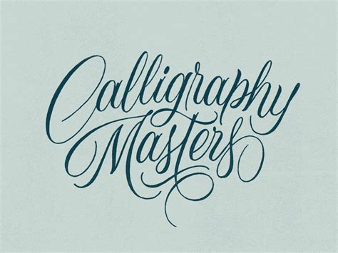 Calligraphy Masters by Ferdian M. R on Dribbble