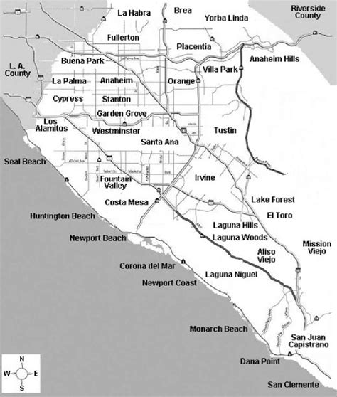 Bez být ohromen Oprava los angeles orange county map fontána Ekvivalent Předvečer