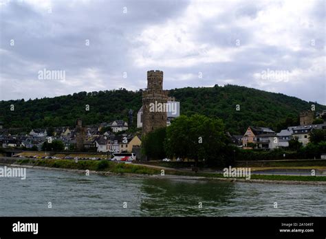 Oberwesel, Germany as viewed from the Rhine River Stock Photo - Alamy