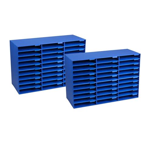 AdirOffice 30-Slot Blue Classroom File Organizer (2-Pack) 501-30-BLU-2PK - The Home Depot