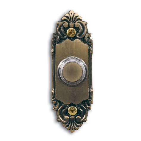 Utilitech Antique Brass Doorbell Button at Lowes.com