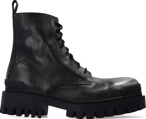 Balenciaga Ankle Boots With Worn Effect - Black - ShopStyle