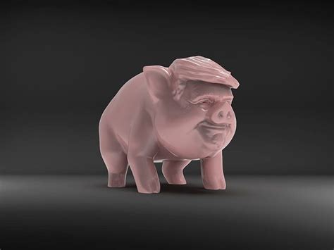 Trump Pig 3D model 3D printable | CGTrader