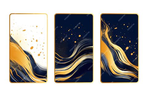 Premium AI Image | set of abstract banners Luxury abstract fluid art ...