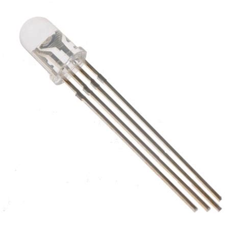 10 x 5mm RGB Common Anode 4 Pin Water Clear LED | All Top Notch