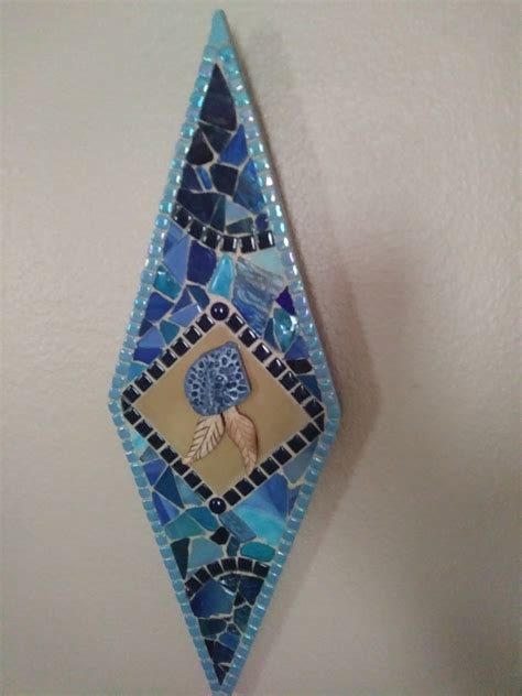 BLUE MOSAIC GLASS Wall Decor Blue Mixed Media Mosaic Art - Etsy.de