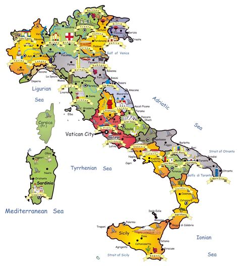 Large detailed tourist map of Italy | Italy | Europe | Mapsland | Maps of the World