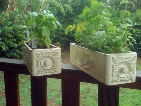 Vintage sewing machine drawers turned into window herb boxes. Annie ...