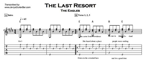 The Eagles – The Last Resort | Guitar Lesson, Tab & Chords | JGB