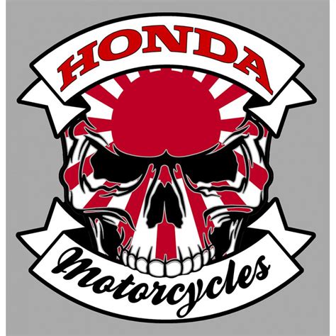 HONDA Motorcycles skull laminated decal - cafe-racer-bretagne ...