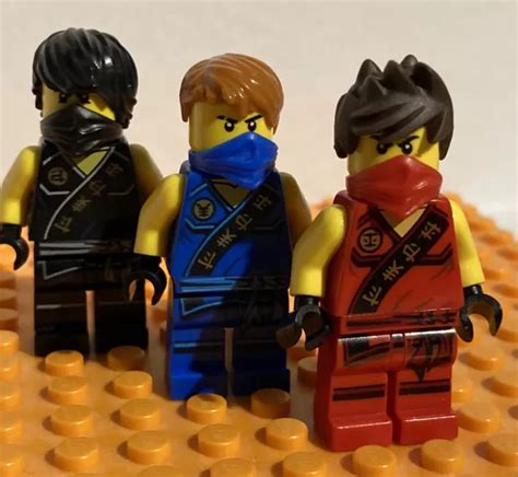 LEGO MINIFIGURE NINJAGO Bundle Tournament of Elements Kai, Jay, Cole ...