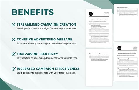 Social Media Advertising Audit Checklist Template in Word, PDF, Google Docs - Download ...