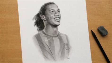 Pencil Drawing Ronaldinho Drawing Easy