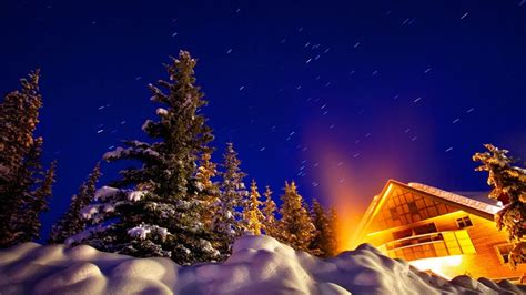 Winter Night Sky Wallpaper - WallpaperSafari