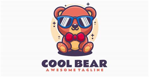 Cool Bear Mascot Cartoon Logo, Logos ft. logo & vector - Envato Elements