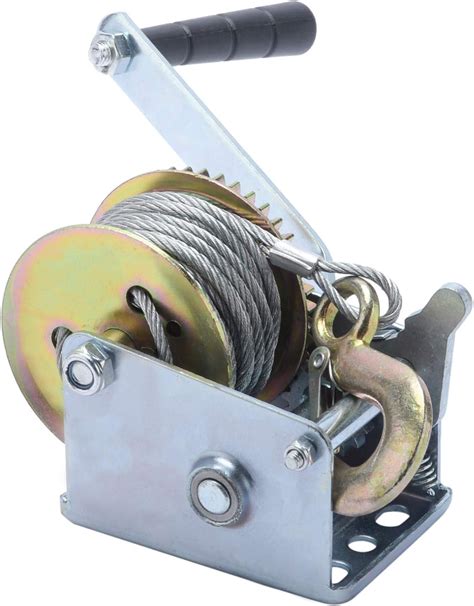 Amazon.com: HighFree Hand Winch 600 lbs Heavy Duty Hand Crank Steel ...