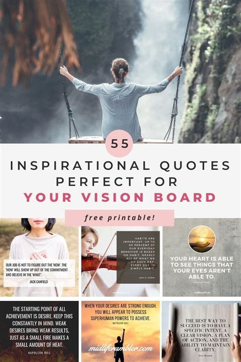 55 Powerful Vision Board Quotes to Download and Print | Vision board quotes, Inspirational ...