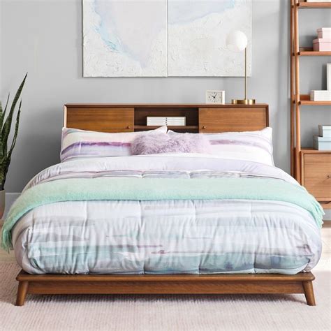 west elm x pbt Mid-Century Headboard Storage Platform Bed | Teen ...