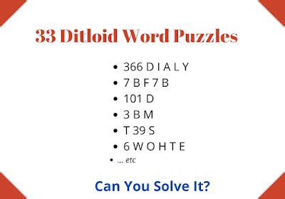 50 W T L Y L | Ditloid Word Puzzles - with Answers - Forward Junction Puzzles