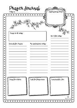 Freebie Prayer Journal Printable by Nancy B Caceres | TPT