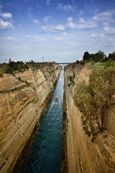 Corinth Canal, Tidal Waterway Across the Isthmus of Corinth in Greece, Joining the Gulf of ...