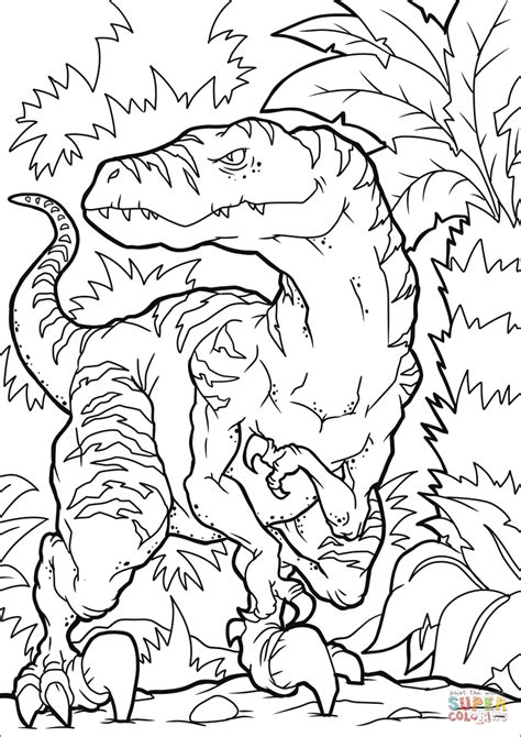 Velociraptor Dino coloring page | Free Printable Coloring Pages