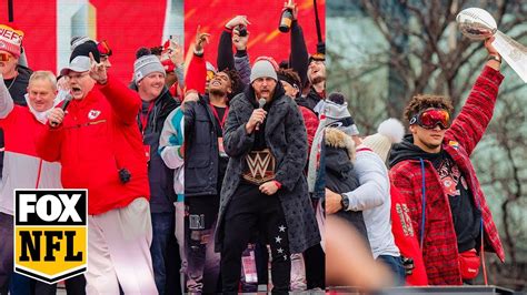 The Kansas City Chiefs celebrate with fans after their Super Bowl LIV ...