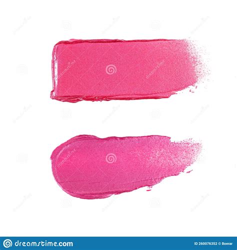 Bright Pink Lipstick or Lip Gloss with Shimmer Color Swatch Smooth Smear Set Stock Photo - Image ...