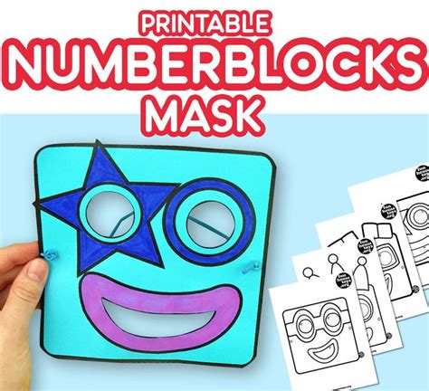 Numberblocks Mask 2 to 5 | Block birthday party, Block birthday, Fun ...