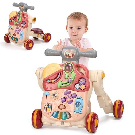 Buy 4 in 1 Sit to Stand Walker, Kids Early Educational Activity Center ...