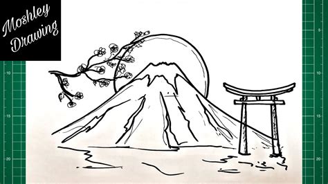 How to Draw Mount Fuji Step by Step - YouTube