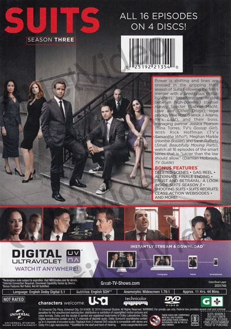 Suits - Season 3 on DVD Movie