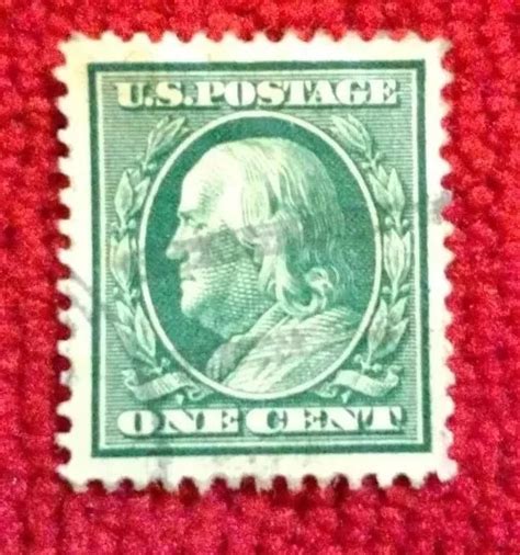 BENJAMIN FRANKLIN GREEN One Cent U.S. Postage Stamp Very Rare $450.00 - PicClick