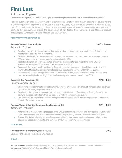 Senior Quality Engineer Resume Examples for 2024 | Resume Worded