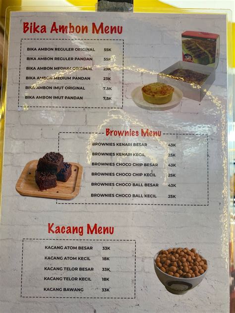 Menu at Rica Rico Bika Ambon Summarecon Mal Serpong restaurant, Curug ...