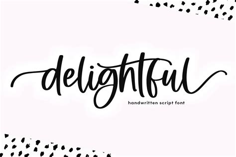 Delightful | Modern Script Font | Script Fonts ~ Creative Market