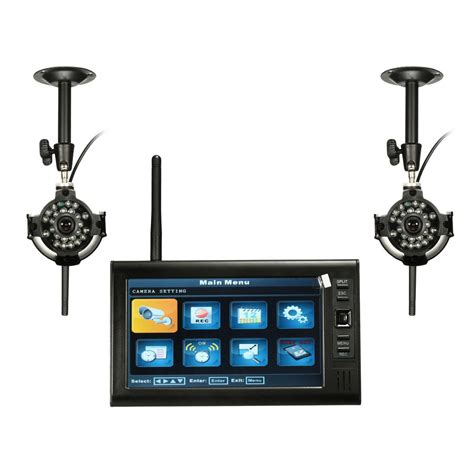 7inch ldc monitor dvr with 2 wireless cctv camera motion detect home ...