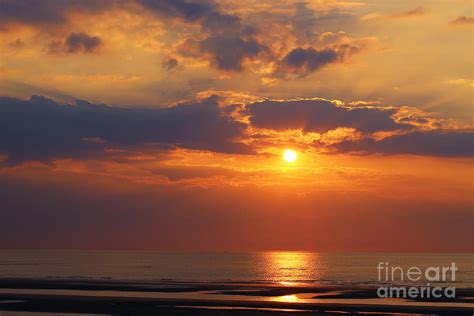 Sunset at the beach of Koksijde Photograph by LHJB Photography - Fine ...