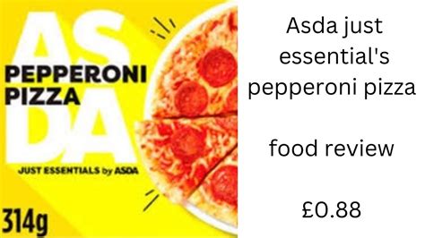 Asda just essential's pepperoni pizza food review - YouTube