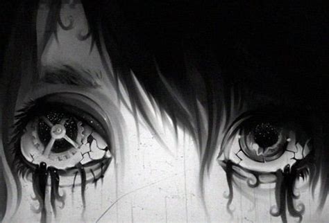 Image via We Heart It https://weheartit.com/entry/125659244 #anime #black #eyes #face #horror # ...