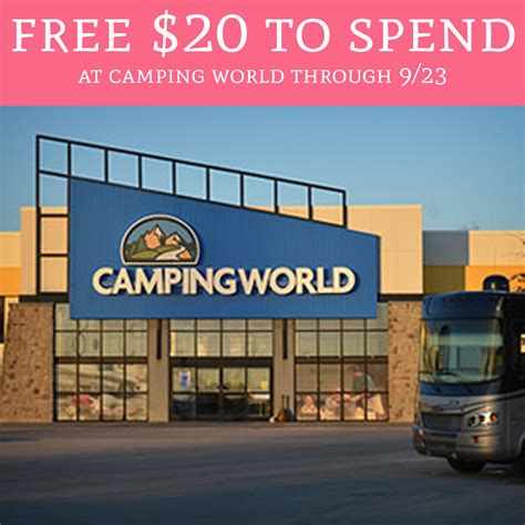 HOT! FREE $20 To Spend at Camping World Through 9/23 - Deal Hunting Babe