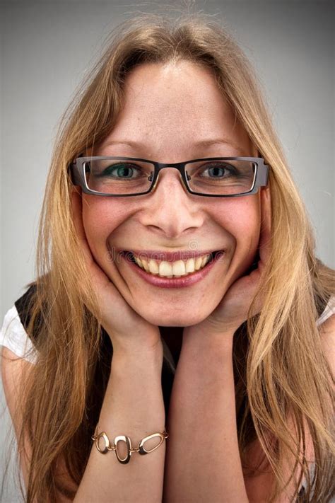 Beautiful Smiling Woman In Glasses Stock Photography - Image: 19383442