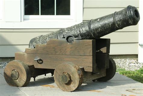 Sold Price: REVOLUTIONARY WAR NAVAL CANNON, SALVAGED IN MAINE FROM THE PISCATAQUA RIVER IN 1954 ...