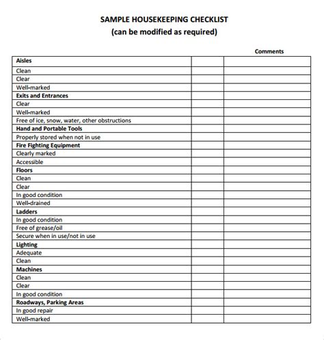 House Cleaning Checklist - 6 Free Download for PDF