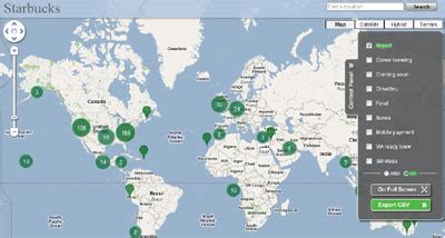 Maps Mania: Worldwide Starbucks on Google Maps