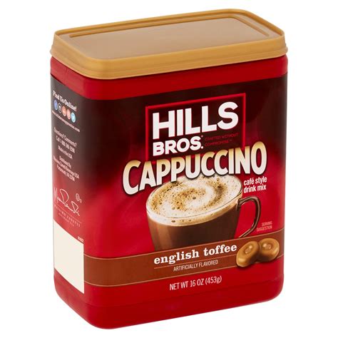 Buy Hills Bros. Instant Cappuccino Mix, English Toffee, 16 oz (Pack of 1) Online at Lowest Price ...