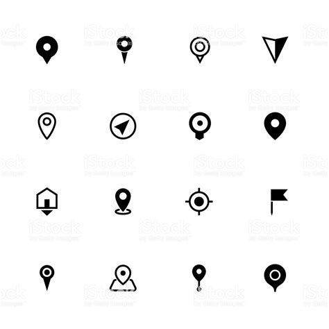 Map location icon set, pointers symbols, ideal for website design,... | Location icon, Icon set ...