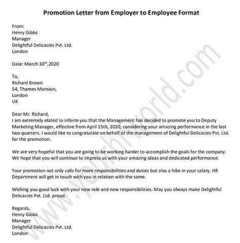 Promotion Letter Template Shrm | Onvacationswall.com