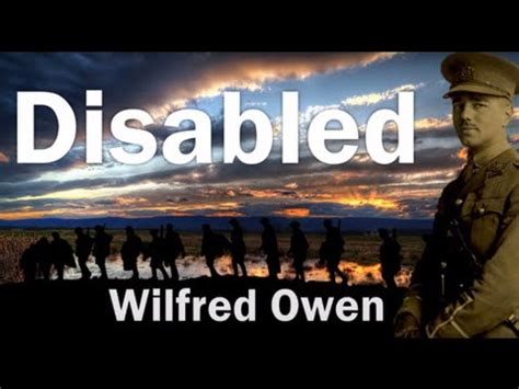 Disabled by Wilfred Owen - YouTube